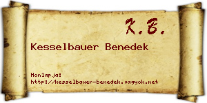 Kesselbauer Benedek névjegykártya